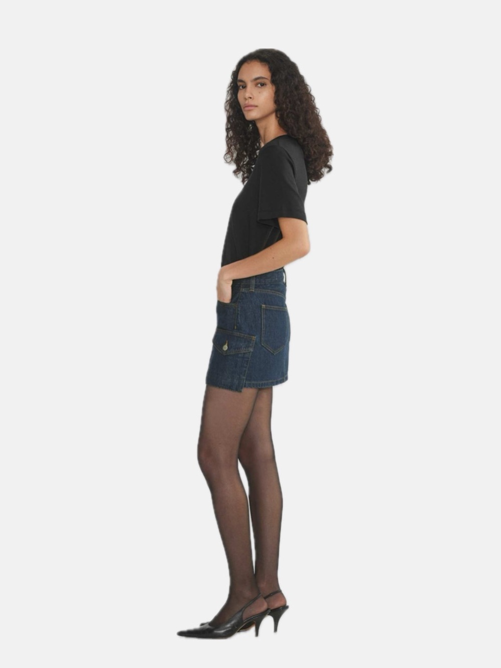 Denim Forum The '90s Cargo Mini Denim Skirt - Picture 5 of 9